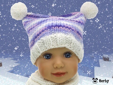 Strickanleitung Bommelmütze "Meli" mit Ndl. Nr. 6