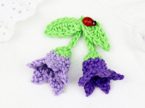 Mini-Glöckchen mit Blättern (Gr. ca. 2,5 cm)