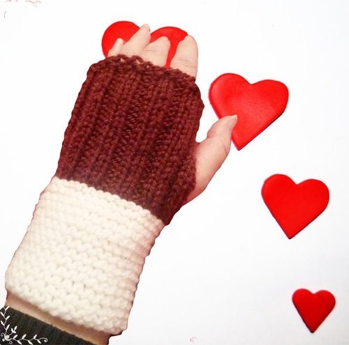 Strickanleitung fingerlose Handschuhe, Handstulpen, Pulswärmer 