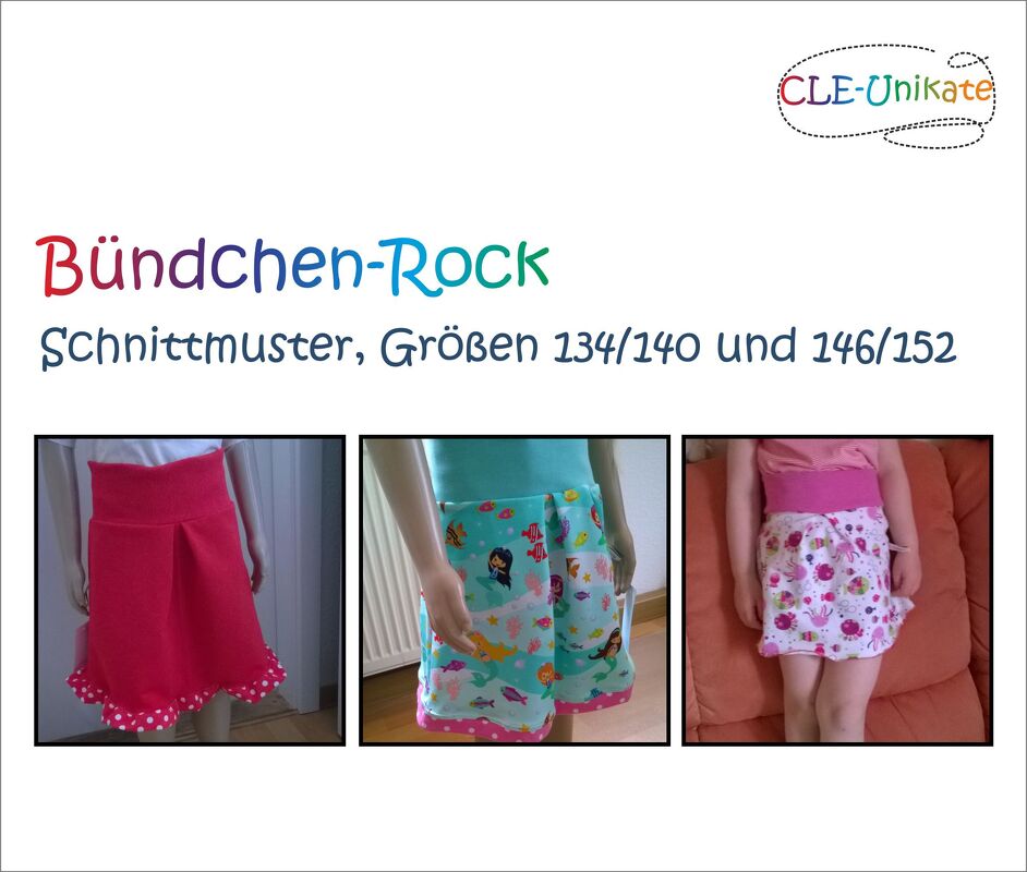Bündchen-Rock, Größen 134/140 und 146/152