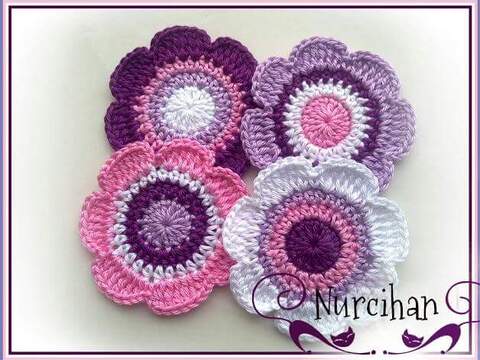 Häkelanleitung für eine Retro Blume