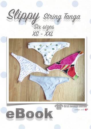 Us-Slippy String Tanga PDF E-Book sewing patterns in 6 sizes xs-xxl handmade with Love by firstloungeberlin