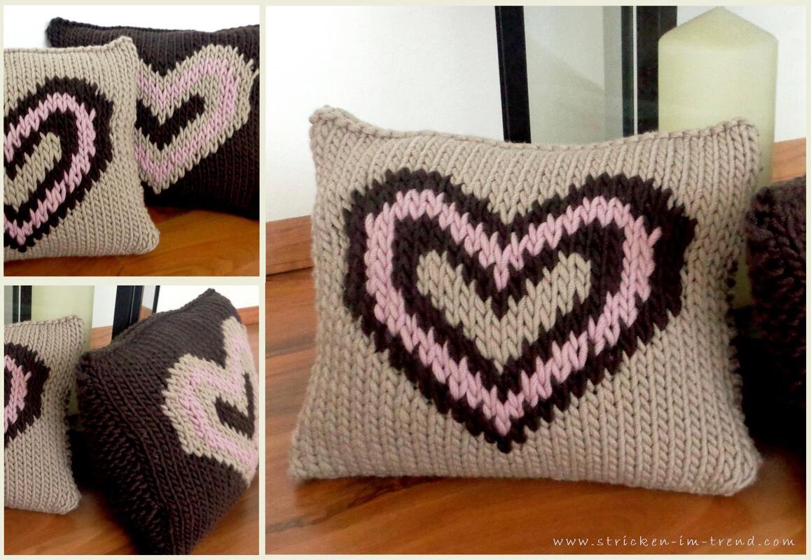 Strickanleitung für Duftkissen/Duftpolster | Homeware Duftkissen *Herzilein*