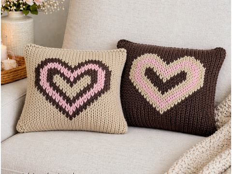 Knitting Pattern Decorative Cushion Herzilein | Scented Cushion HomeWare #2