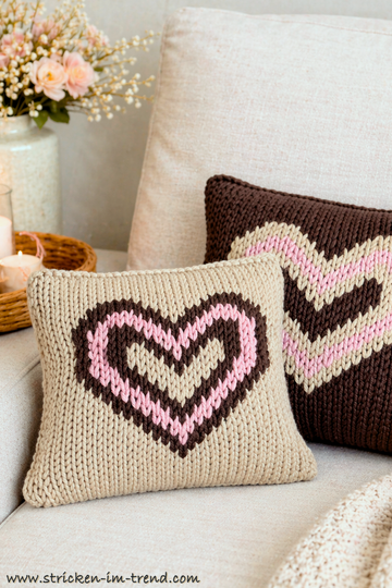 Knitting Pattern Decorative Cushion Herzilein | Scented Cushion HomeWare #2