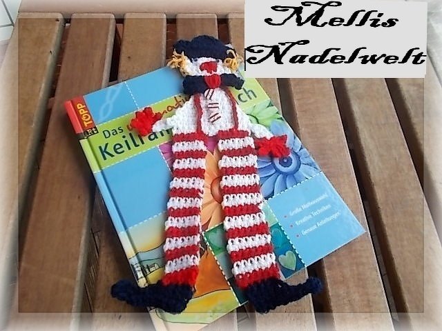 Häkelanleitung Lesezeichen Clown Book Design No.4