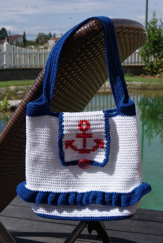 Tasche Marine-Look - Bild 4