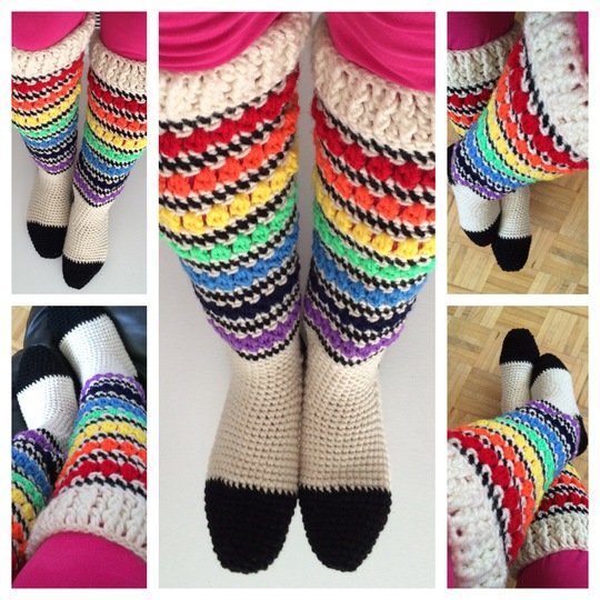 Crochet Rainbow Socks PDF Pattern Crochet Rainbow Socks PDF Pattern