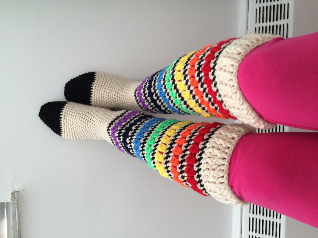 Crochet Rainbow Socks PDF Pattern Crochet Rainbow Socks PDF Pattern