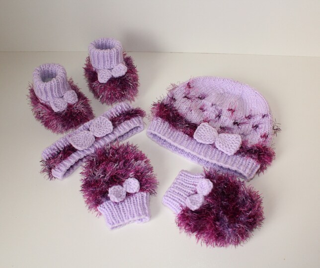 Strickanleitung Baby-Kuschelset, 4-teilig, ca. 3 - 9 Monate