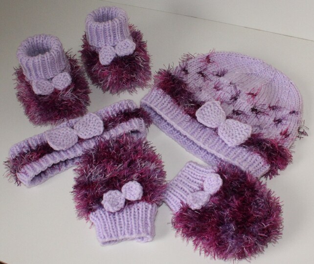 Strickanleitung Baby-Kuschelset, 4-teilig, ca. 3 - 9 Monate