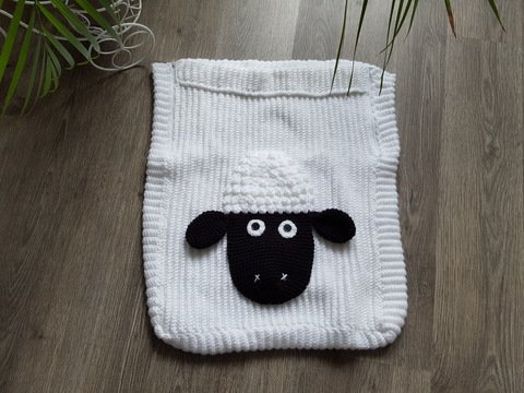 37 Häkelanleitung Fußsack Baby und Kind Schaf PDF