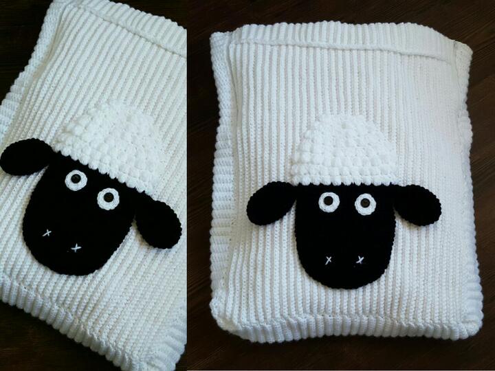 37 Häkelanleitung Fußsack Baby und Kind Schaf PDF