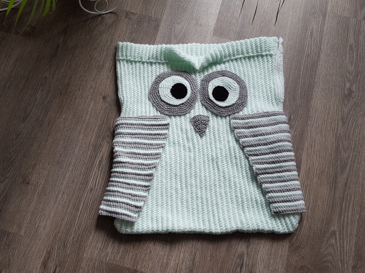 38 Häkelanleitung Fußsack Eule Baby und Kleinkind