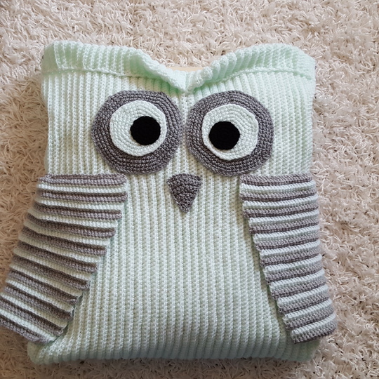 38 Häkelanleitung Fußsack Eule Baby und Kleinkind