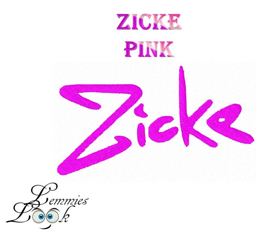 Stickdatei Zicke Pink für den 10 x 10 Rahmen