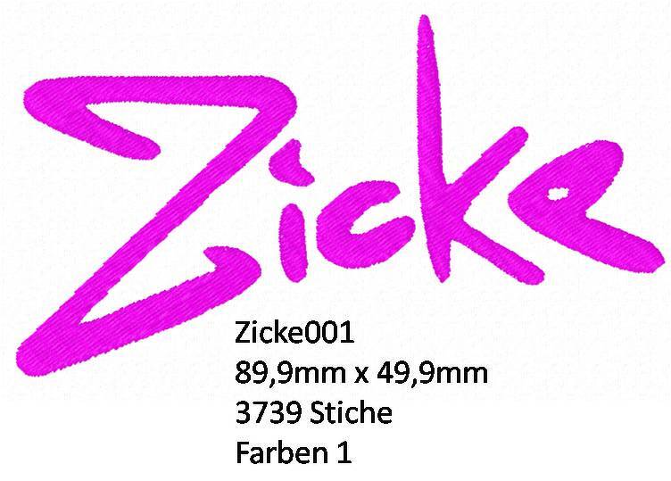 Stickdatei Zicke Pink für den 10 x 10 Rahmen - Bild 2
