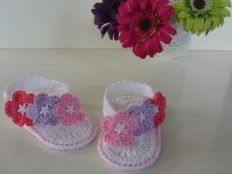 Baby FlipFlops with Flowers - Image 2