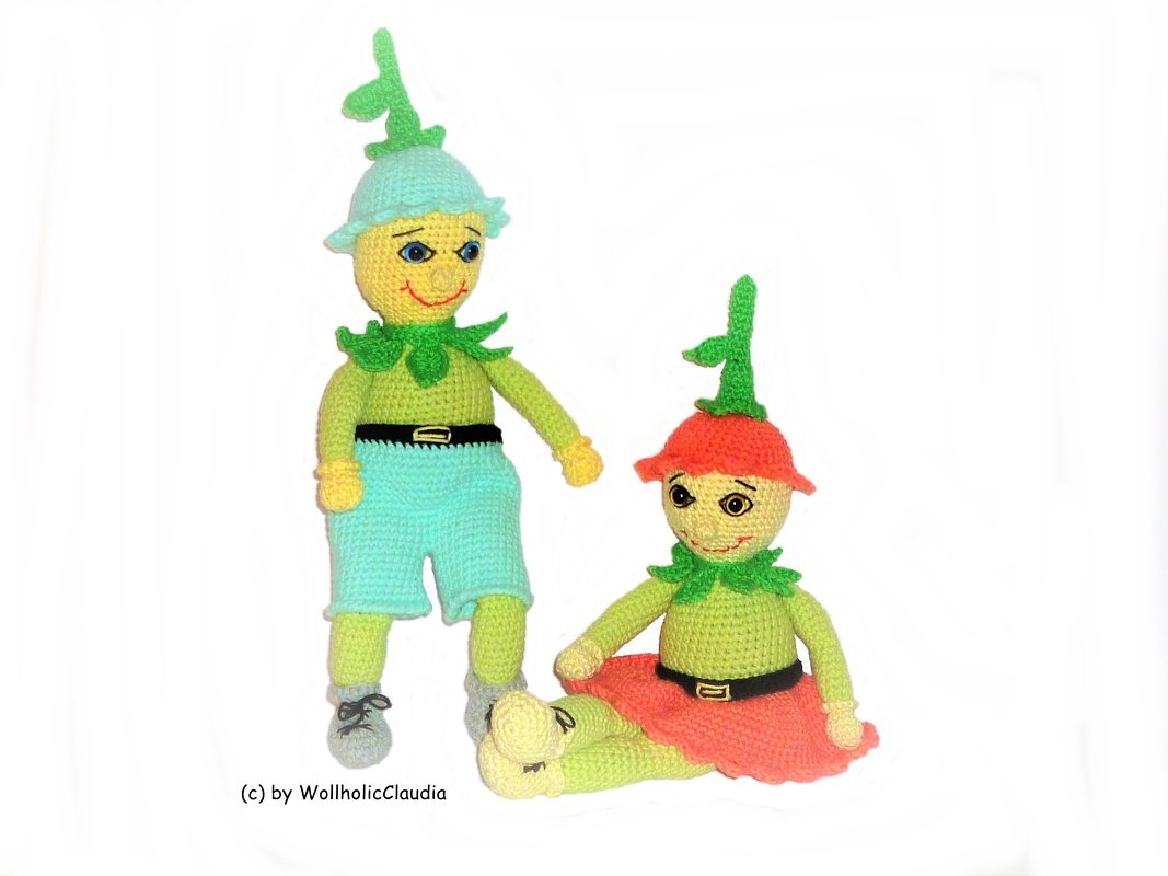 Häkelanleitung Blumenkinder Finn und Fiona - Blume häkeln