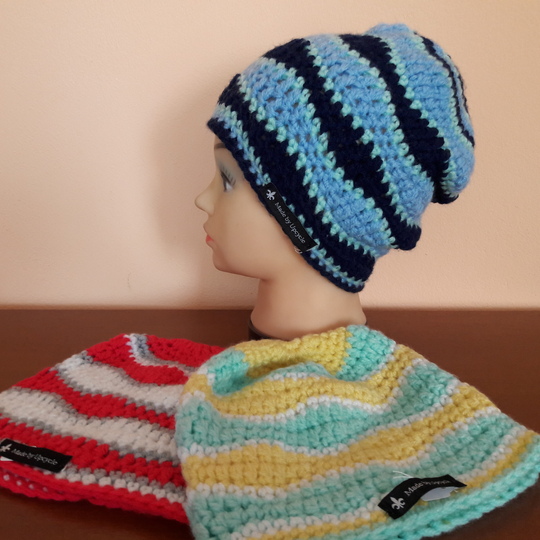 Häkelanleitung Beanie Unisex „WAVE“ | Mütze mit Wellenmuster | Größe M–L