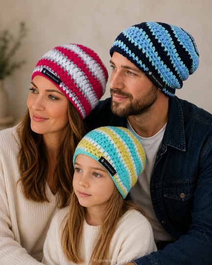 Häkelanleitung Beanie Unisex „WAVE“ | Mütze mit Wellenmuster | Größe M–L