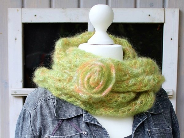 Cowl "Amandine", knitting pattern, quick and easy