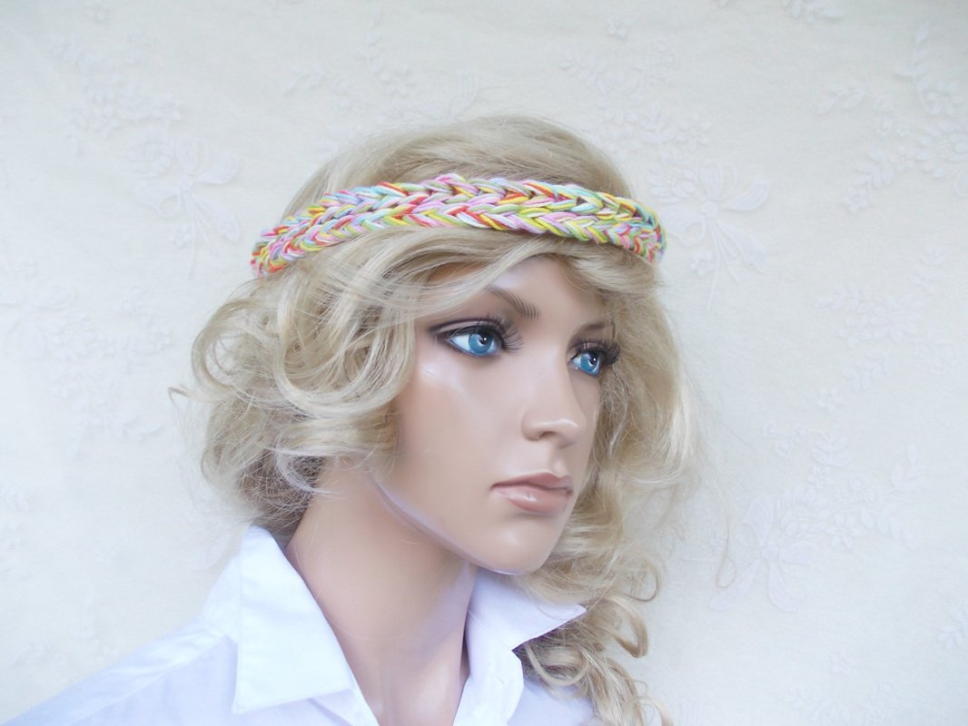 Häkel-Ketten, Armbänder, Kopfbänder, in vielen Varianten - Bild 11