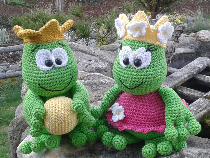 Häkelanleitung Froschkönig und seine Froschkönigin