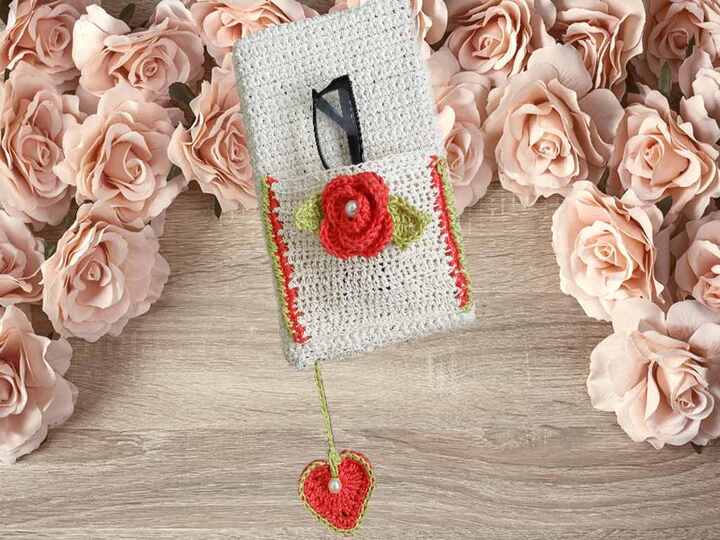 Häkelanleitung Buchhülle zum Muttertag Book Design No.6