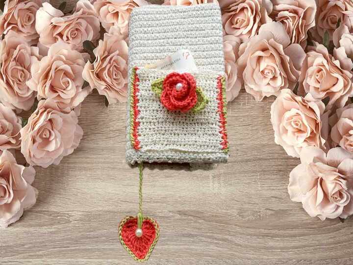 Häkelanleitung Buchhülle zum Muttertag Book Design No.6