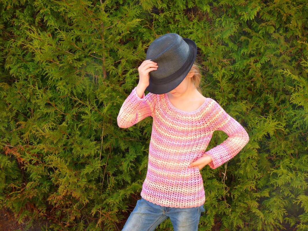 Häkelanleitung 2 in 1 - Fächertop und Fächerpullover - alle Kindergrößen - Bild 3