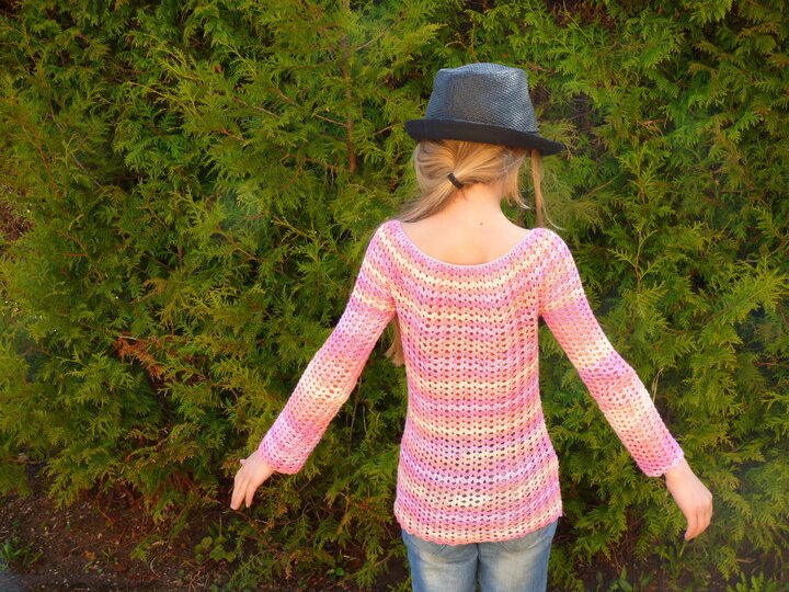 Häkelanleitung 2 in 1 - Fächertop und Fächerpullover - alle Kindergrößen