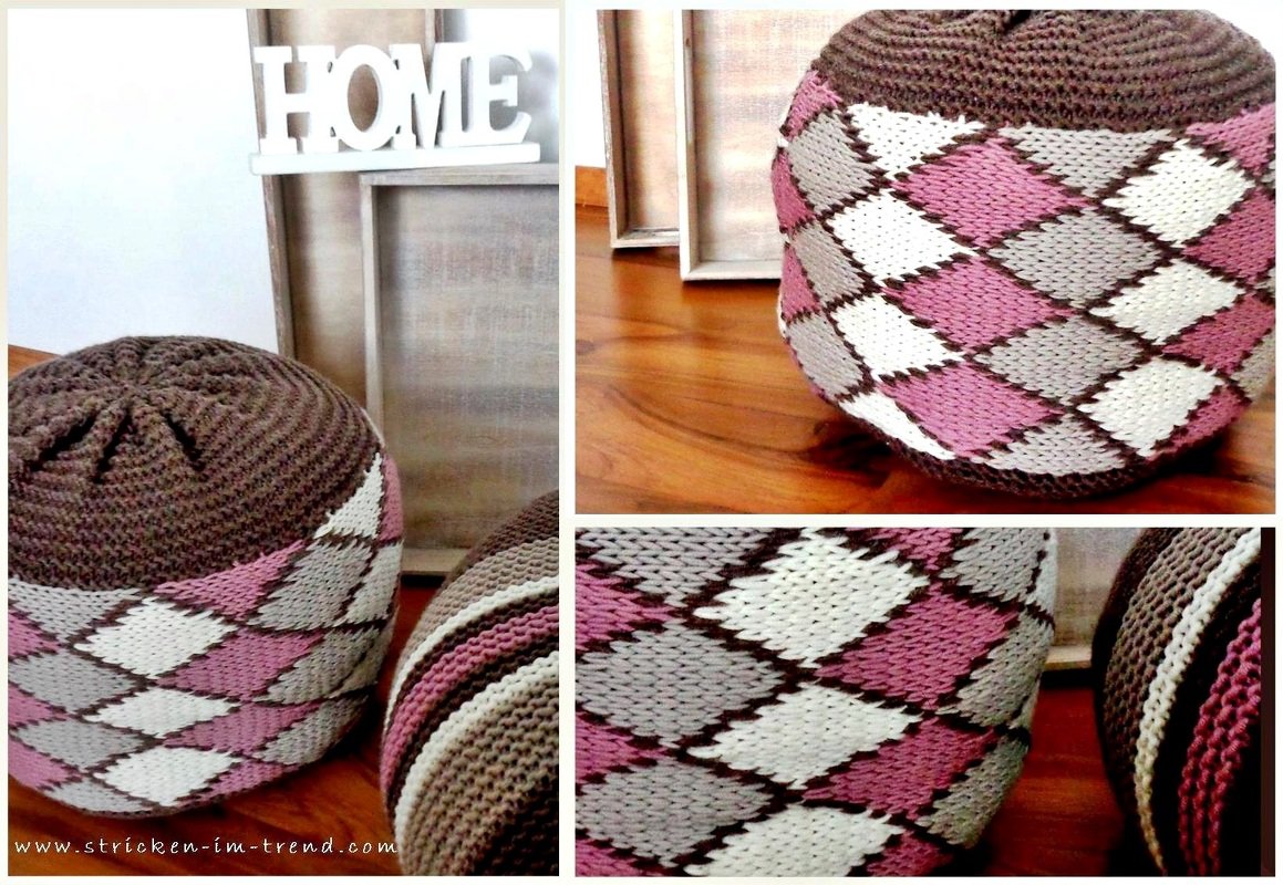 Strickanleitung für Kissen / Polster / Sitzkissen für Kinder | Homeware Pouf *Kids & Caro*