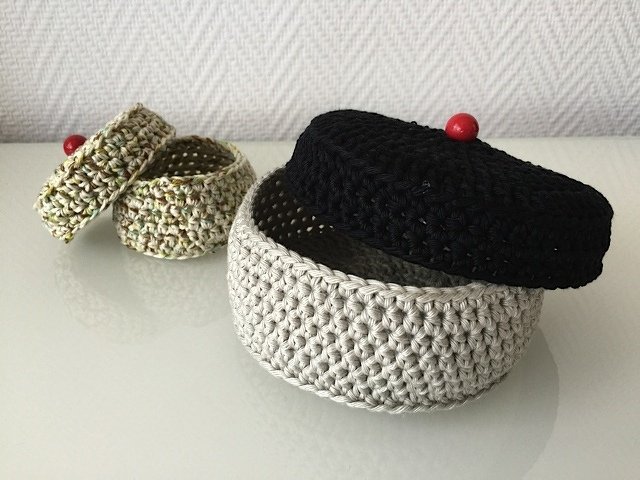 Häkelanleitung Utensilo mit Deckel 2 Größen - Bild 2