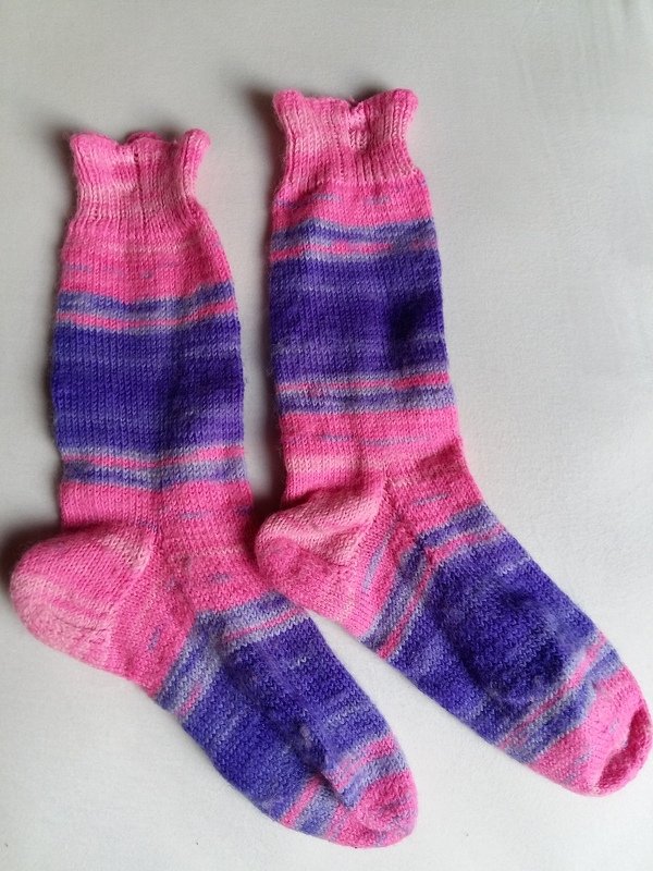 Socken stricken mit 2 Rundstricknadeln