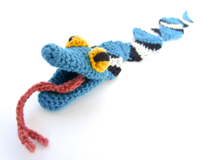 Amigurumi Crochet Snake Bookmark