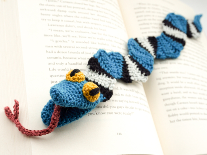 Amigurumi Crochet Snake Bookmark
