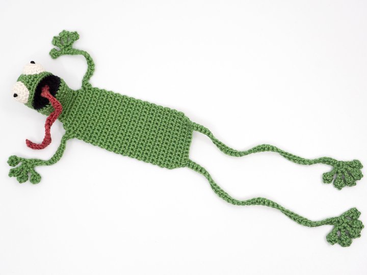 Amigurumi Crochet Frog Bookmark