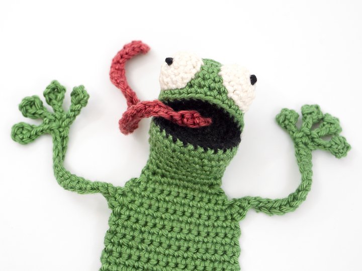 Amigurumi Frosch Lesezeichen Häkelanleitung