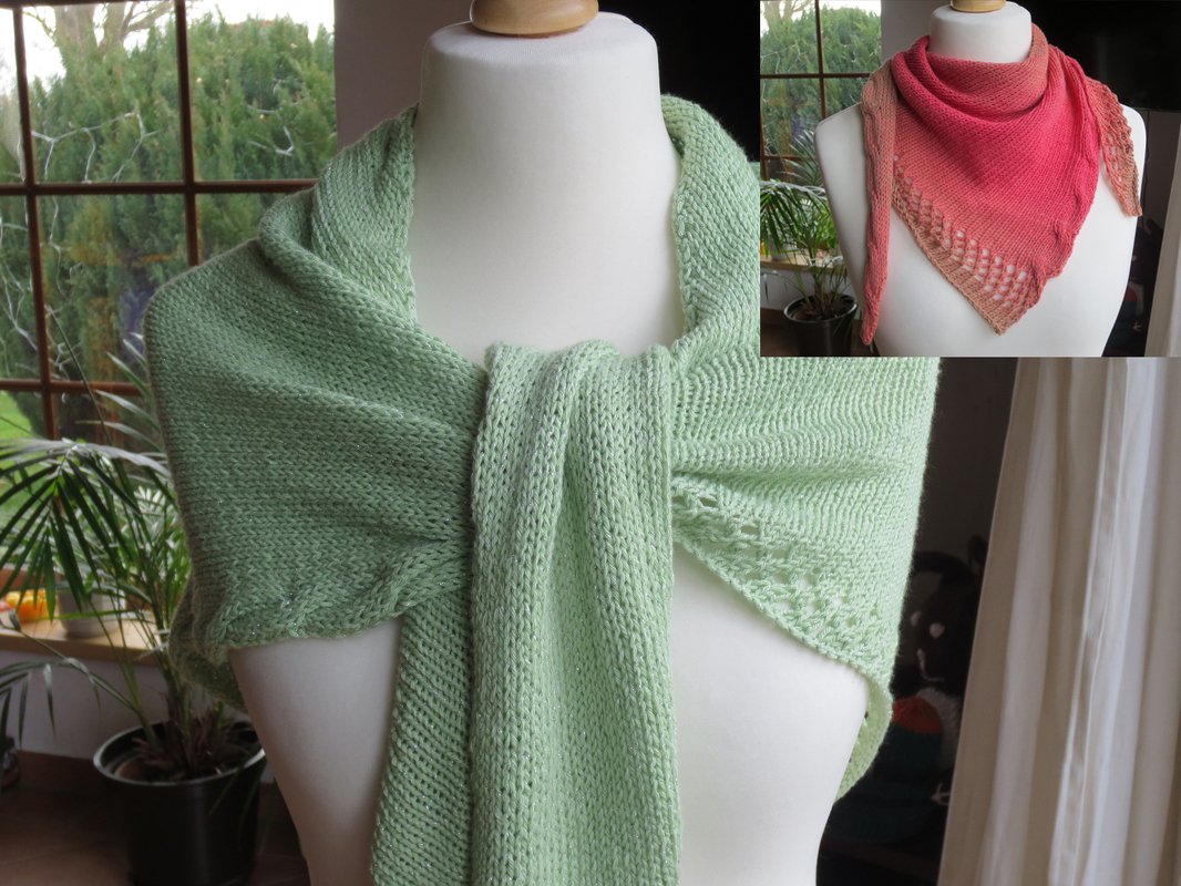 Strickanleitung Dreieckstuch Ella in zwei Größen