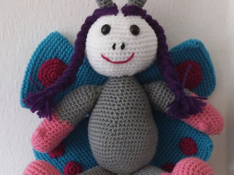 Schmetterling Gundula Amigurumi Häkelanleitung