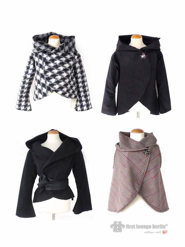 US-Martha E-Book jacket with collar or hoodie in 5 sizes XS-XXL sewing instruction with pattern design With Love from firstloungeberlin - Image 10