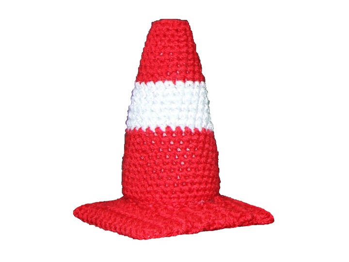 Pylon - Verkehrshütchen - Häkelanleitung