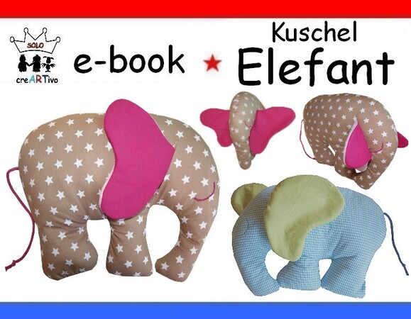 Nähanleitung - Elefant - Kuschel-Elefant -