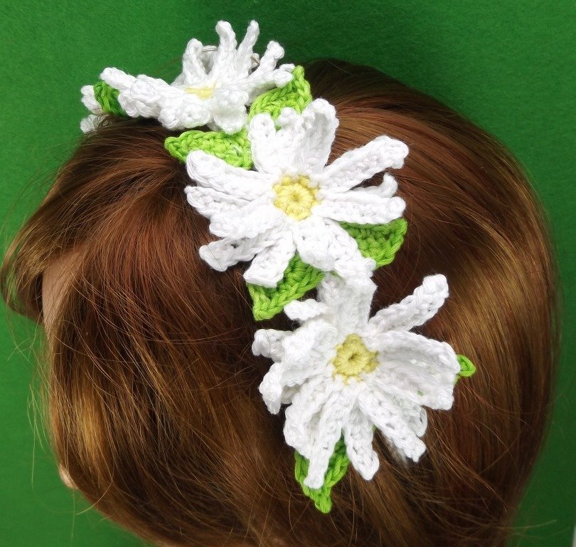 Häkelanleitung Haarband "Gänseblümchen" - Bild 2