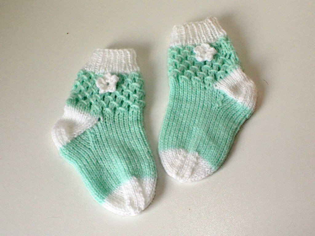 Strickanleitung Baby-Socken, Gr. 18 - 20, Sohlenlänge ca. 12 cm - Bild 4