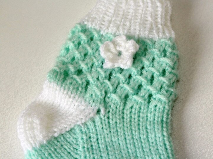 Strickanleitung Baby-Socken, Gr. 18 - 20, Sohlenlänge ca. 12 cm