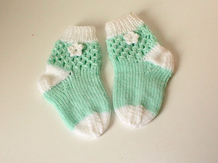 Strickanleitung Baby-Socken, Gr. 18 - 20, Sohlenlänge ca. 12 cm