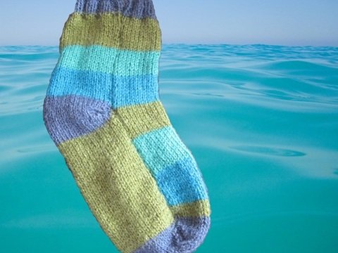 Strickanleitung Socken ohne Nadelspiel, Socken mit normalen Nadeln stricken, Gr.35-38