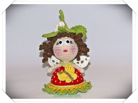 kleine Erdbeerfee - Häkelanleitung